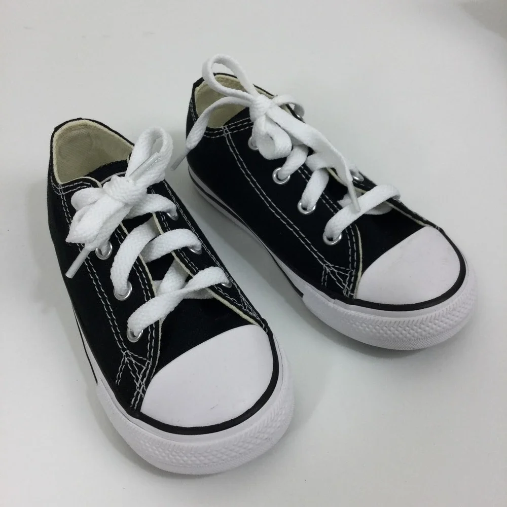 Converse Infant All Star Chuck Taylor Low Top Ox Unisex Sneaker Shoes Black 9 US